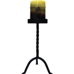 Black Large 10 Inch Pillar Stand